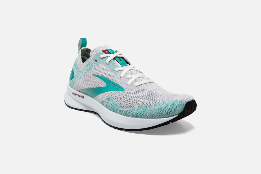 Brooks Levitate 4 Road Running Shoes Womens - Grey/Turquoise - ZARHP-0469